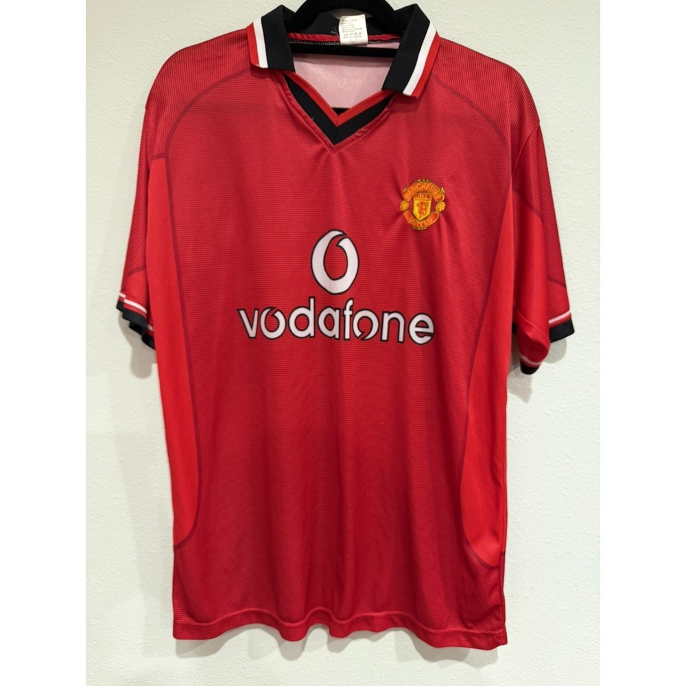 Manchester United‎ Home football shirt 2000 Soccer UEFA Jersey Mens Size L